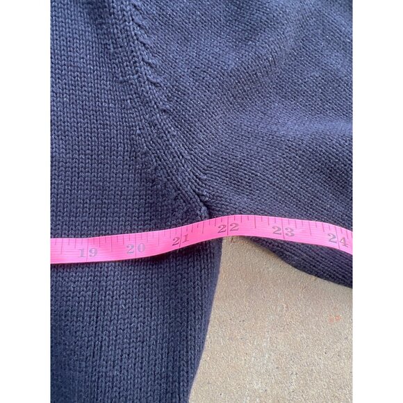 Vintage L.L. Bean Mens XL Black Full-Zip Cardigan Sweater With Pockets H3 - Picture 3 of 5